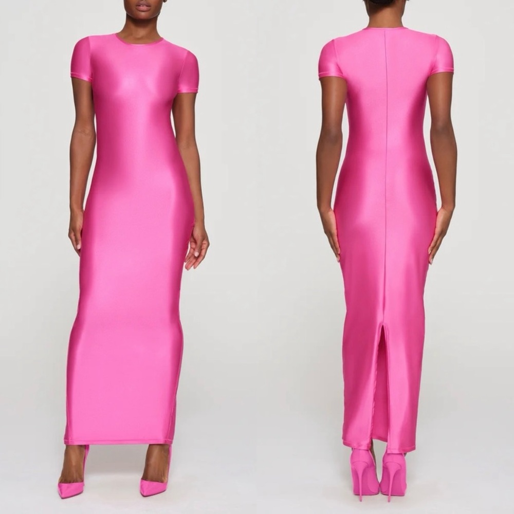 SKIMS Pink Maxi Dress